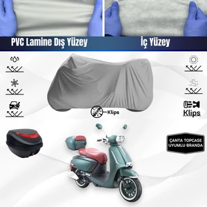 Ultra Shop Arora Mojito 50 Motosiklet Branda Top Case Çanta Uyumlu Su Geçirmez Motor Branda