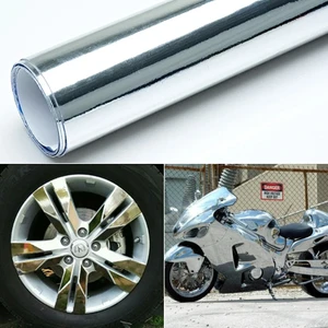Krom Gümüş Varak Yapışkanlı Araç Aksesuar Mobilya Folyosu (50CMX122CM)