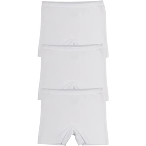 Kadın Lazer Kesim Dikişsiz Kadın Boxer Külot 3 Lü Paket Beyaz