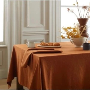 Premium Keten Tarçın (Düz) Masa Örtüsü