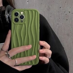 Apple iPhone 12 Pro Uyumlu Kılıf Zebana Line Art Silikon Kılıf Yeşil