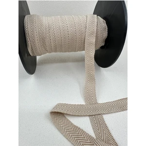 Paşateks Since 1995 2 cm Çift Renkli Balıksırtı Şerit-Ekru-5 Metre