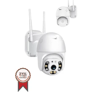 CMR-12 Beyaz 360° Görüş Hareketli Wi-Fi Akıllı IP Güvenlik Kamerası Dış Mekan Kamerası
