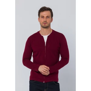 Erkek Regular Fit Rahat Sade Önü Fermuarlı Hırka