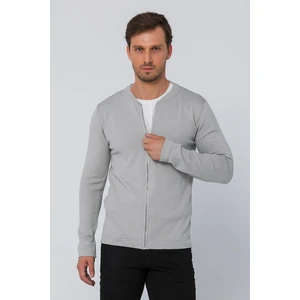 Erkek Regular Fit Rahat Sade Önü Fermuarlı Hırka