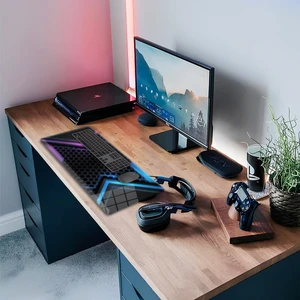 Cam Mouse Pad | Cam Masa Matı | Light Effect | Large | 40CM x 80CM