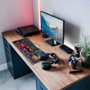 Cam Mouse Pad | Cam Masa Matı | Cute Monsters | Large | 40CM x 80CM