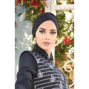 Remsa Mayo Çift Taraflı Çapraz ve Büzgü Deniz Bone Siyah R-1009