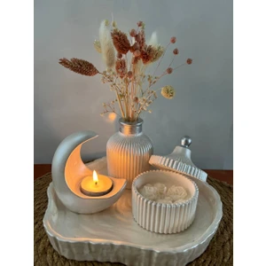 Love Candle Dekor Inci Vazo Seti, 4’lü Vazo Seti, Mumlu Vazo Seti