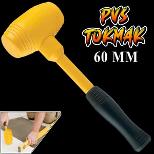 Pvs Tokmak Fayansçı Fayans Tokmağı Çekiç Seramik Karo Döşeme Parke Tadilat 60 Lık  Sarı Siyah