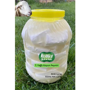 Velioğlu Şavak Tam Yağlı Salamura Koyun Peyniri (Brüt:5,5 kg Net:3,8 Kg)