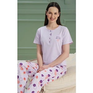 Over Sleep Kadın Lila K.kol Pijama Takım 990