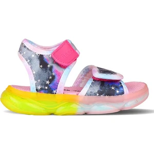 Nia Cırtlı Işıklı Kız Bebek Sandalet 321.24Y.222 Siyah