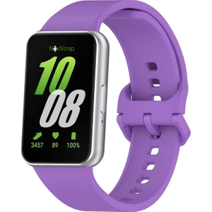 Novstrap Samsung Galaxy Fit 3 ile Uyumlu Kordon Kayış Yumuşak Silikon Klasik Kordon