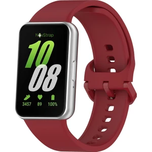 Novstrap Samsung Galaxy Fit 3 ile Uyumlu Kordon Kayış Yumuşak Silikon Klasik Kordon