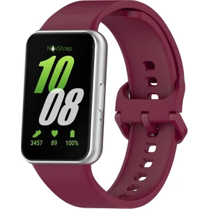 Novstrap Samsung Galaxy Fit 3 ile Uyumlu Kordon Kayış Yumuşak Silikon Klasik Kordon
