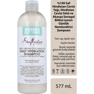 Shea Moisture %100 Saf Hindistan Cevizi Yağlı Günlük Nemlendirici Şampuan 577ML