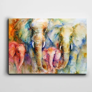 Fil Ailesi Kanvas Tablo