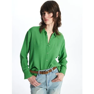 LC Waikiki Lcw Vision Düz Uzun Kollu Oversize Kadın Gömlek