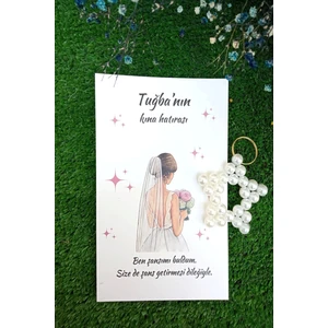 Emtory Home Inci Anahtarlık 15 Adet - Beyaz Gelinlik Model -  Kişiye Özel Yazı- Kına Hediyesi - Nikah Hediyesi