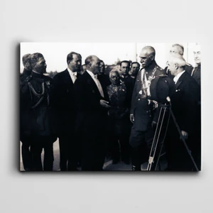 Atatürk ve İran Şahı 1934 Kanvas Tablo
