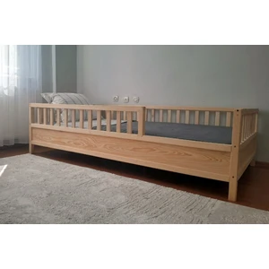 Montessori Çocuk Karyola - Montessori Yatak - Ahşap Karyola - 45 cm Korkuluklu - OPPIPO56