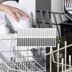 FarFan 100 Adet Pas Önleyici Bulaşık Makinesi Sepet Çubukları Için Plastik Kapak Uçları Çizilmeleri Önler - Beyaz Renk