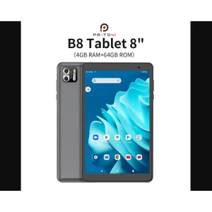 Prıtom 8 Inç Tablet Android 13, 8gb(4 + 4) RAM/64GB Rom IPS Ekran 5000MAH Pil, Çift Kamera, Wifi