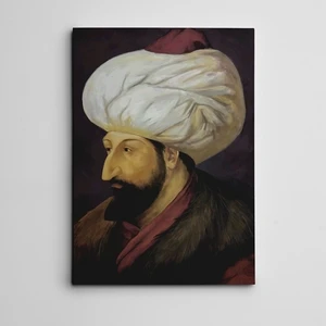 Fatih Sultan Mehmet Portre Kanvas Tablo