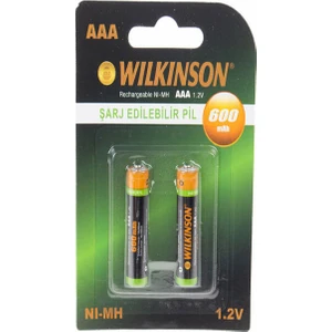HR03 1.2V 600 Mah Aaa Şarj Edilebilir Ince Kalem Pil 2'li Paket