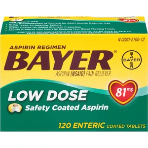 Low Dose Aspirin 81 Mg 120 Tablet
