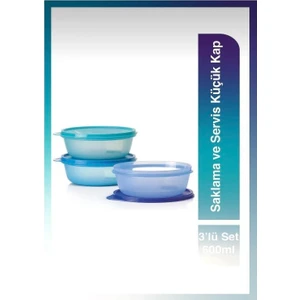 Saklama Kabı 600 ml Üçlü Set Şeker Kaplar