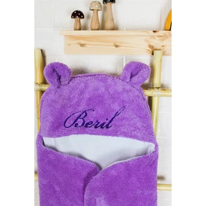 narin bebe Kişiye Özel Nakışlı Bebek Dış Kundak Uyku Tulumu Kıvırcık Wellsoft Peluş Ayıcık Kulaklı