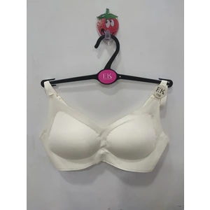 Lazer Kesim Balensiz Süngeri Çıkabilen Agraflı Ekru Sütyen - 1241