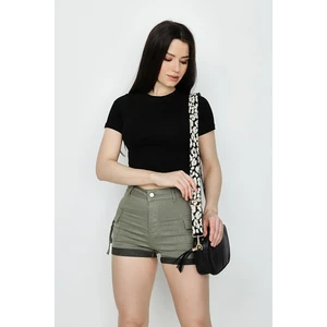 Select Moda Kadın Kargo Cepli Mini Şort