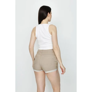 Select Moda Kadın Kargo Cepli Mini Şort