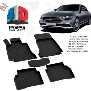 RK Carshop Mercedes E Serisi W214 Ferrous 4d Havuzlu Kauçuk Paspas 2021 ve Üstü
