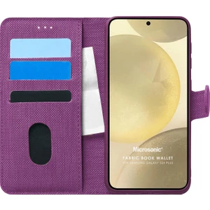 Samsung Galaxy S24 Plus Kılıf Fabric Book Wallet Mor