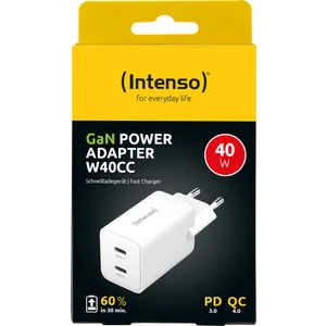 W40CC 40W 2 x Usb-C Süper Hızlı Şarj Güç Adaptörü Enerji Tasarruflu Gan Teknolojisi Beyaz (Iphone ve Android Uyumlu)