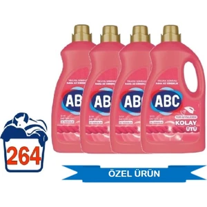 Abc Sıvı Çamaşır Deterjanı Kolay Ütü Için 4 Lt 4 Lü Set 264 Yıkama