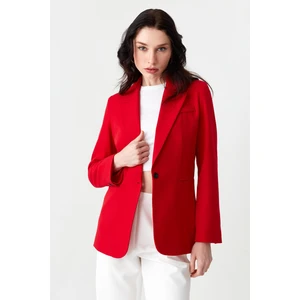 Select Moda Kadın Siyah Düğme Detaylı Blazer Ceket