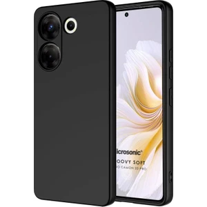Tecno Camon 20S Pro 5g Kılıf Groovy Soft Siyah