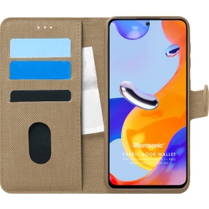 Xiaomi Redmi Note 12 Pro 4g Kılıf Fabric Book Wallet Gold