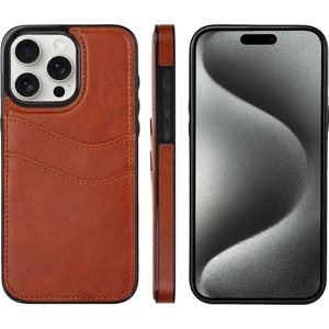 iPhone 15 Pro Için Litchi Deri Deri Telefon Kılıfı (Yurt Dışından)