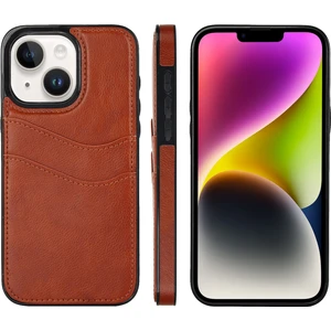 iPhone 14 Plus Için Litchi Deri Deri Telefon Kılıfı (Yurt Dışından)