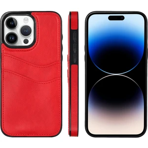 iPhone 14 Pro Max Için Litchi Deri Telefon Kılıfı (Yurt Dışından)