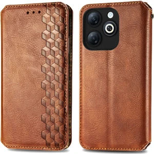 Infinix Smart 8 Için Preslenmiş Deri Kılıf (Yurt Dışından)