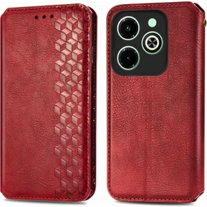 Infinix Hot 40I Için Preslenmiş Deri Kılıf (Yurt Dışından)