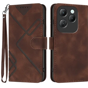 Infinix Hot 40 Için Çizgi Desenli Pu Kılıf (Yurt Dışından)
