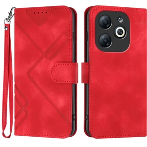 Infinix Smart 8 Için Çizgi Desenli Pu Kılıf (Yurt Dışından)